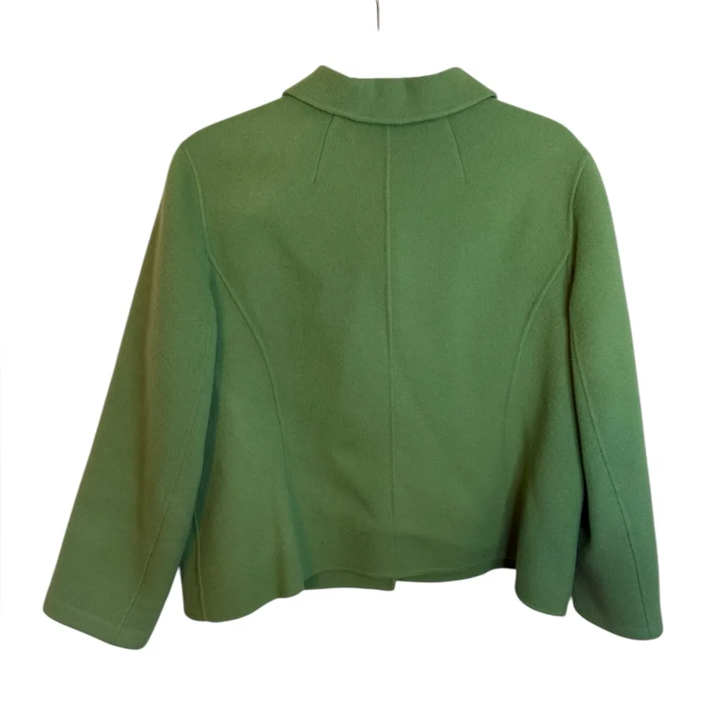 Talbots Green Felt Double Wool Pea Coat - Image 2