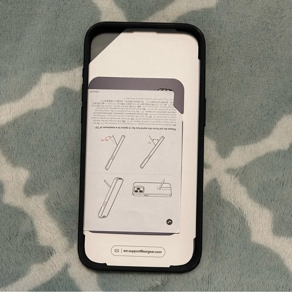 NEW iPhone 15 Pro Max MagSafe Phone Case Frosted Black w/ Flick Stand - Image 4