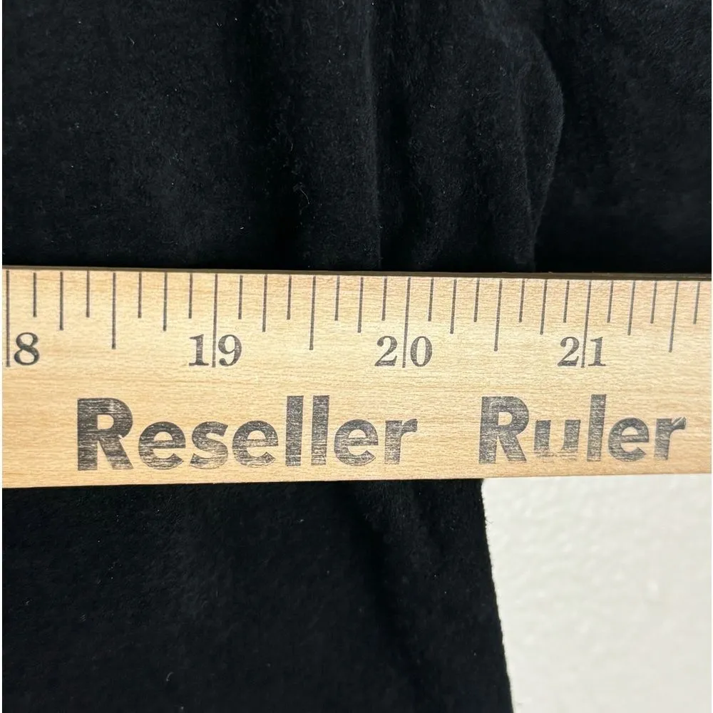 Vtg ruff hewn black genuine leather coat jacket size XL 90s festival fall - Image 7