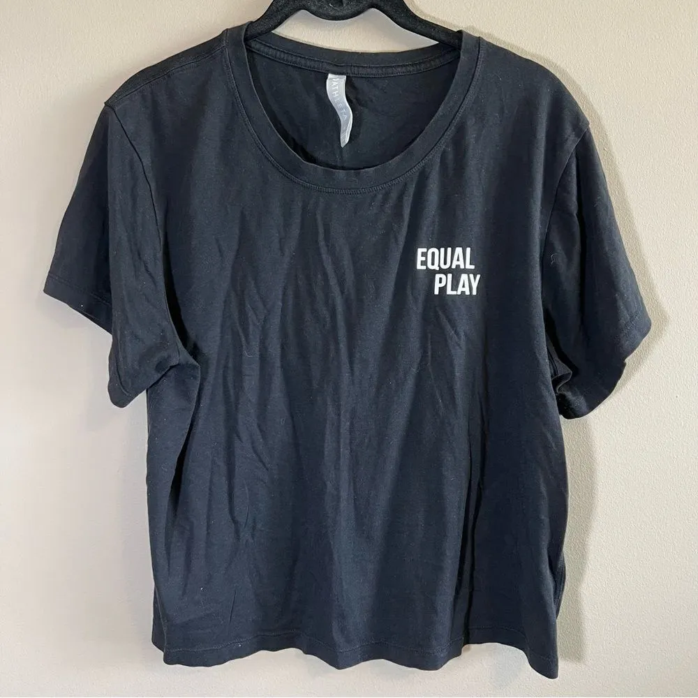 ✨ Athleta Equal Play Black Cotton T-Shirt Medium - Image 2