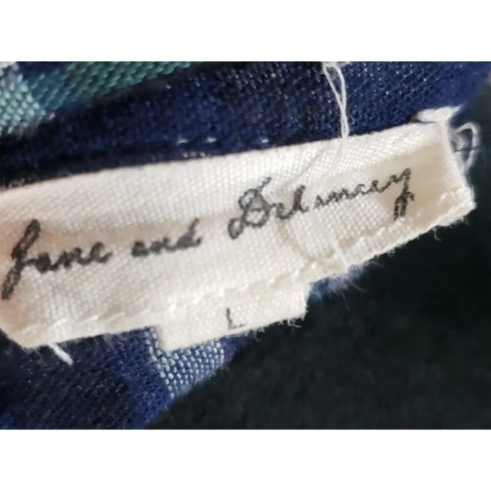 Jane And Delancey Womens Multicolor Collared Long Sleeve Button Down Shirt Large - Image 9