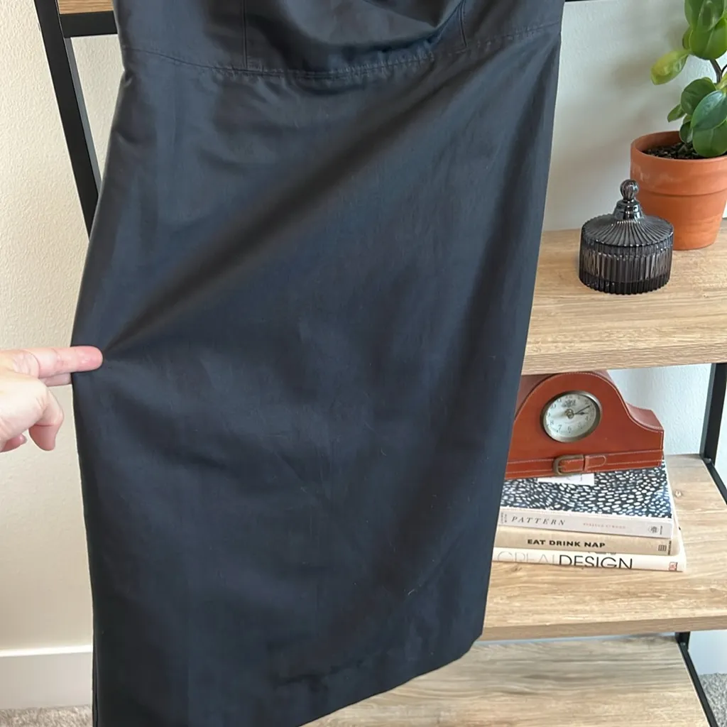 NWT J. Crew Woven Cotton Silk On Shoulder Ruffle Little Black Dress, 4T - Image 4