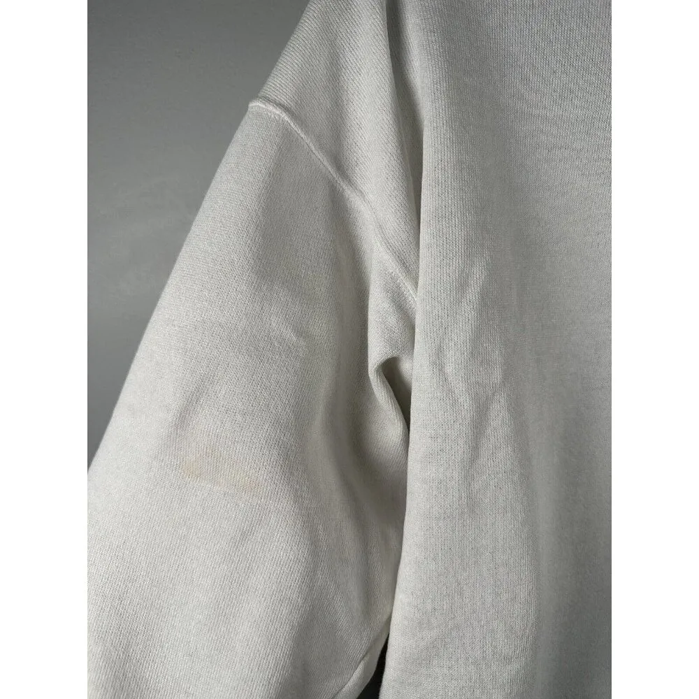 HANES Vintage Large Sweatshirt Palm Springs Pastel Graphic White USA Desert CA - Image 9