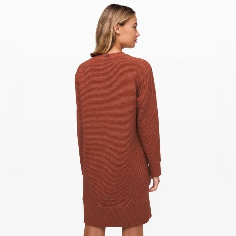 Lululemon On Repeat Long Sleeve Heathered Rustic Clay Dress - Image 2
