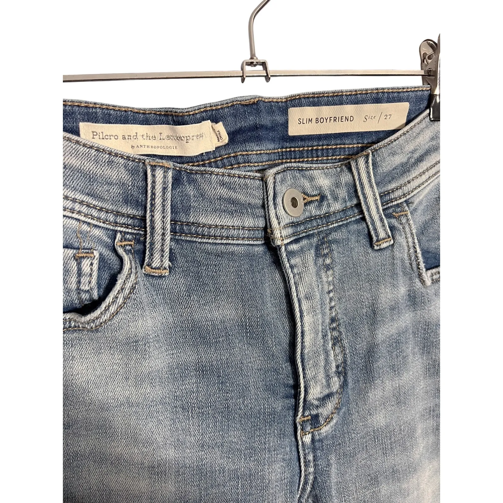 Anthropologie Pilcro Side Stripe Mid-Rise Slim Boyfriend Jeans Size 27 - Image 8