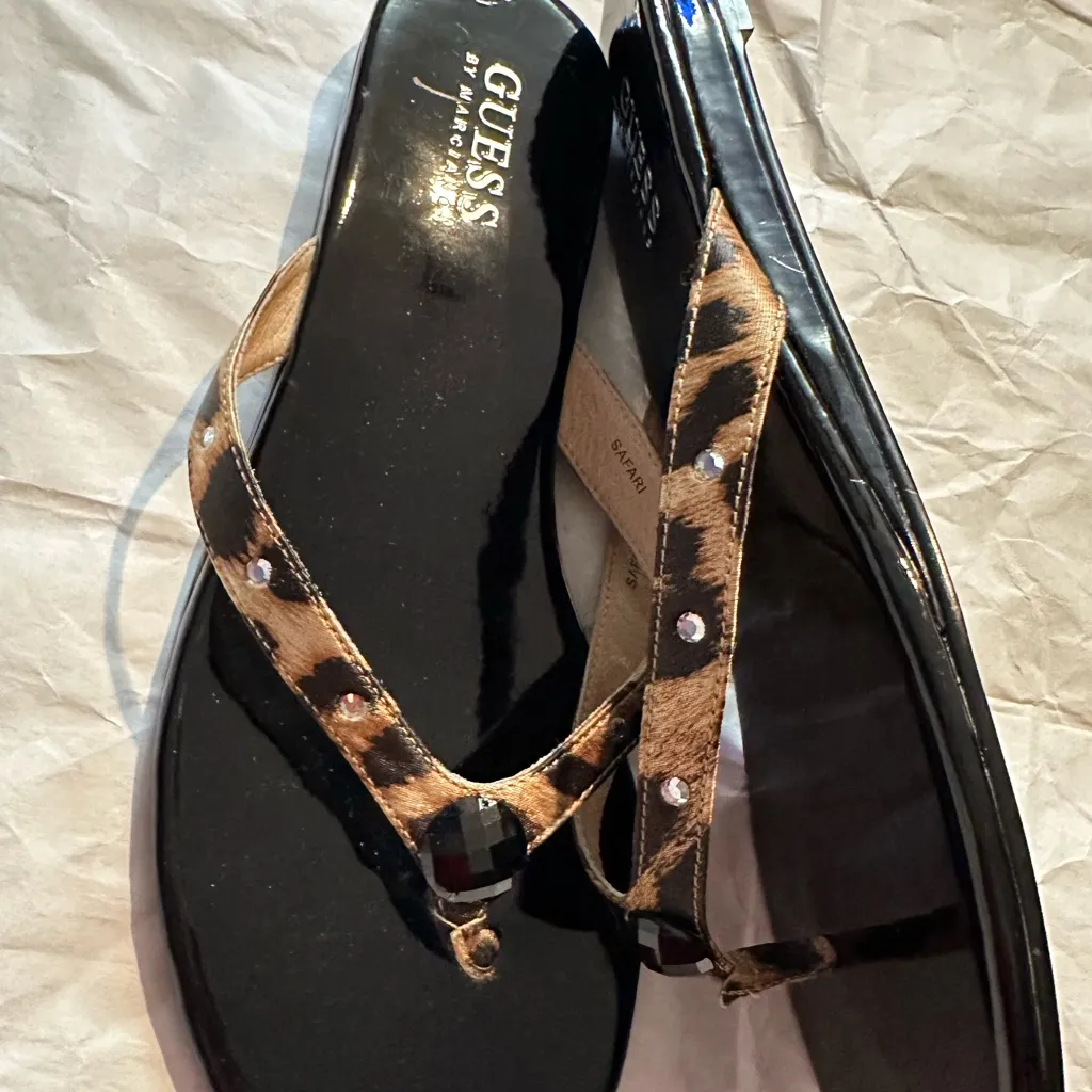 Guess Leopard Print and Black Women's Sandals - Image 2