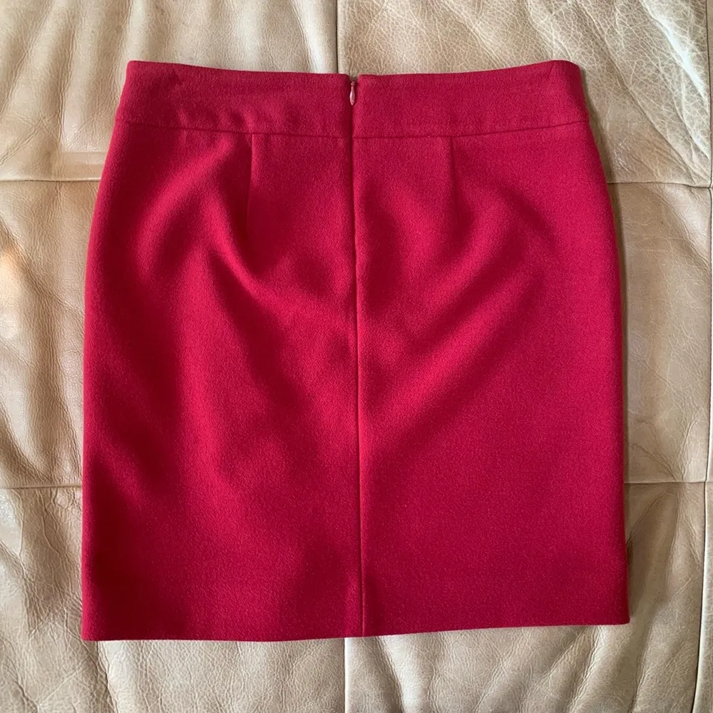 White House Black Market Red Wool Skirt - Image 2