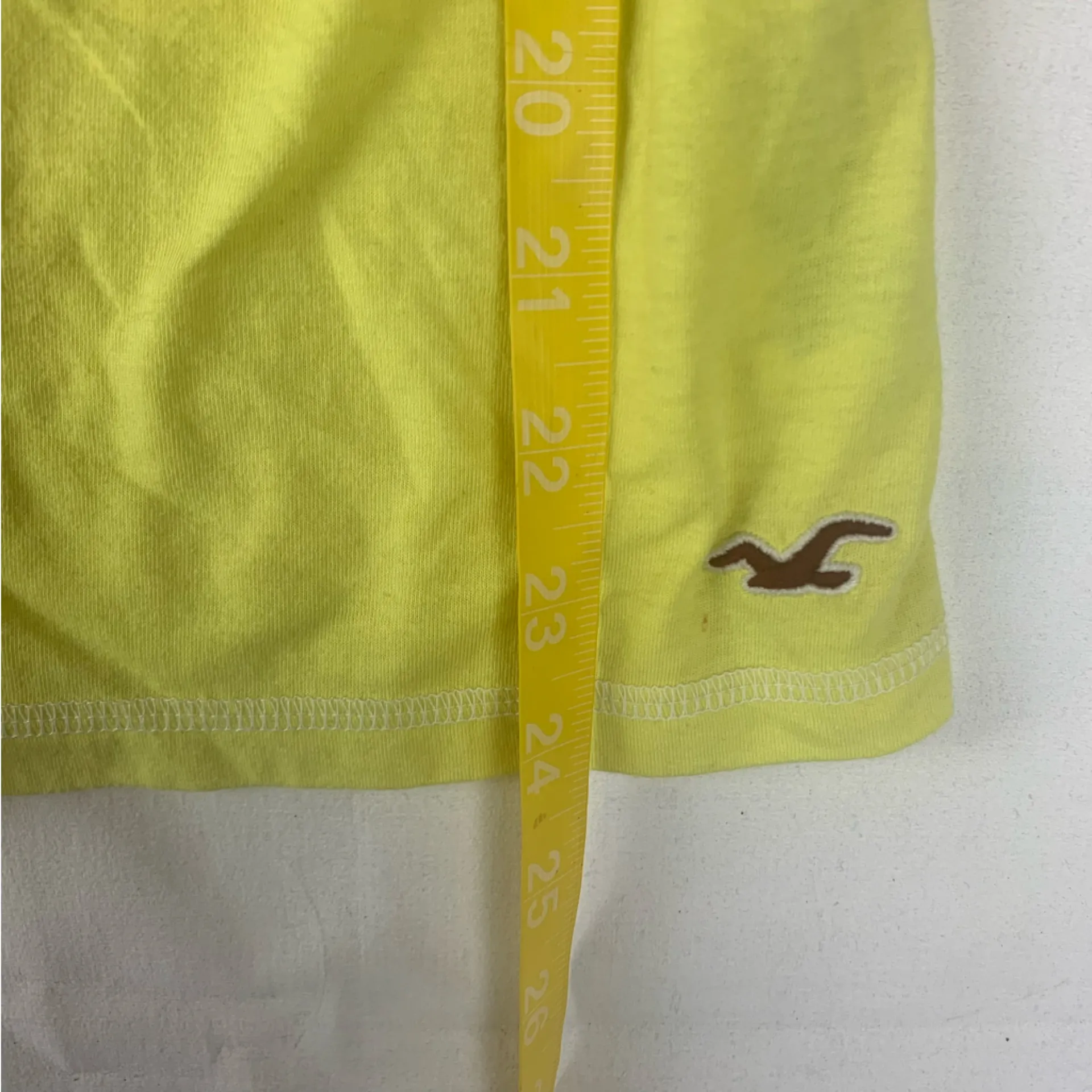 Hollister juniors large babydoll y2k Lemon yellow V-Neck Ruffle Blouse - Image 7