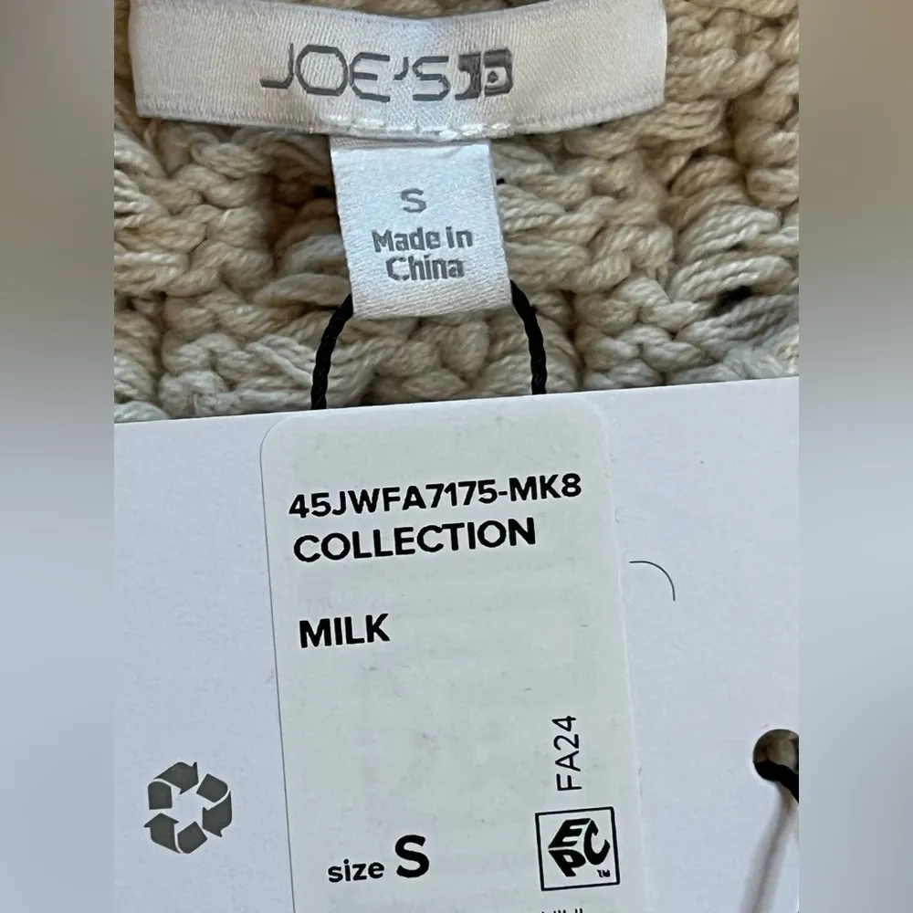 NWT JOE'S Milk The Clara Sweater Vest Small Tan - Image 9