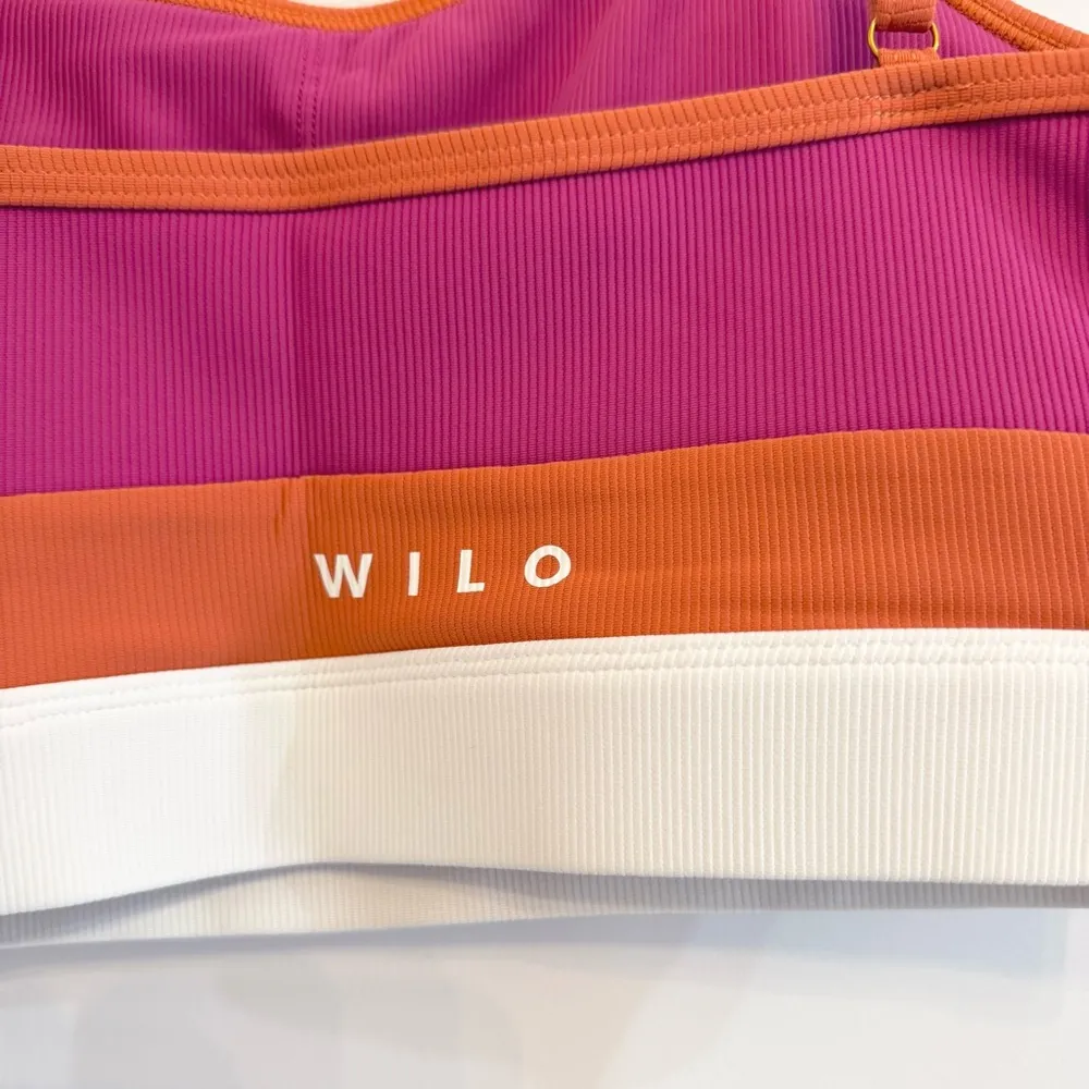 WILO Vibrant Colorblock Athletic Bra Pink - Image 4