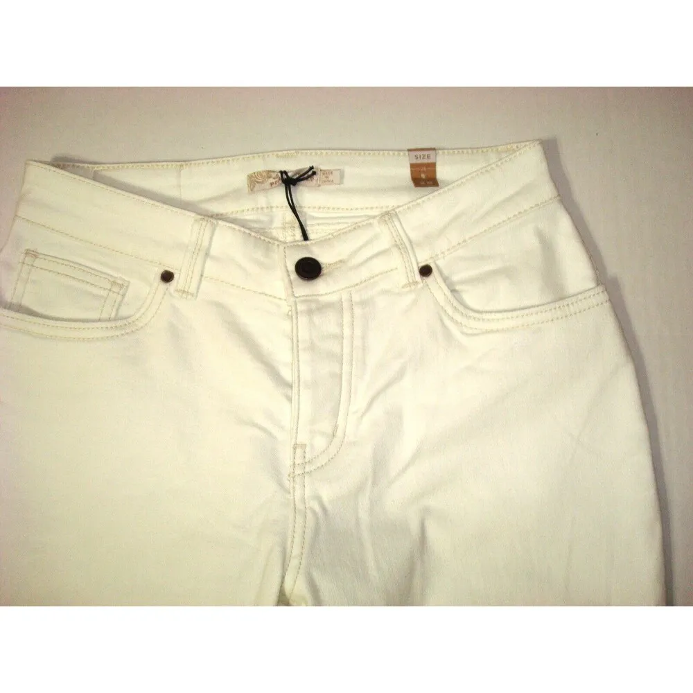New NWT Womens 2 26 X 27 Prana Buxton Jeans White Boyfriend Stretch Organic Nice - Image 4