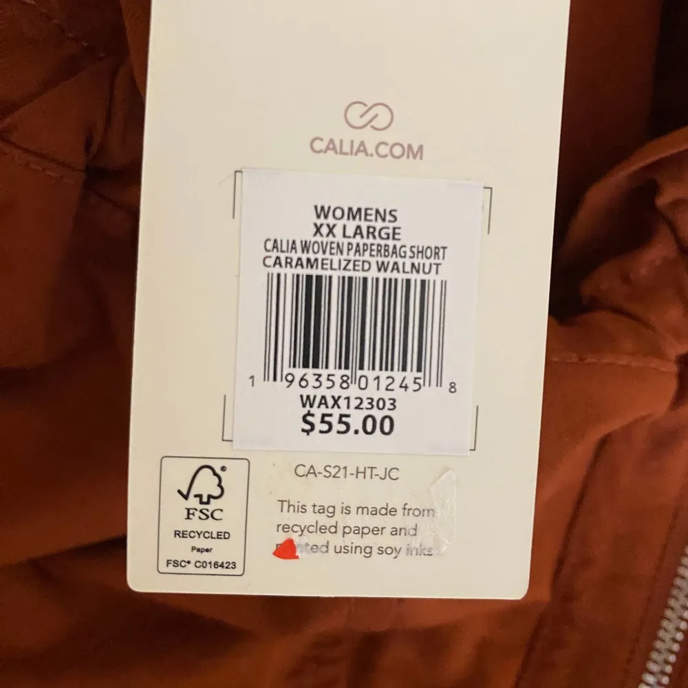 CALIA Carrie Underwood Paperbag Carmelized Walnut Shorts Women's Size XXL NWT - Image 76