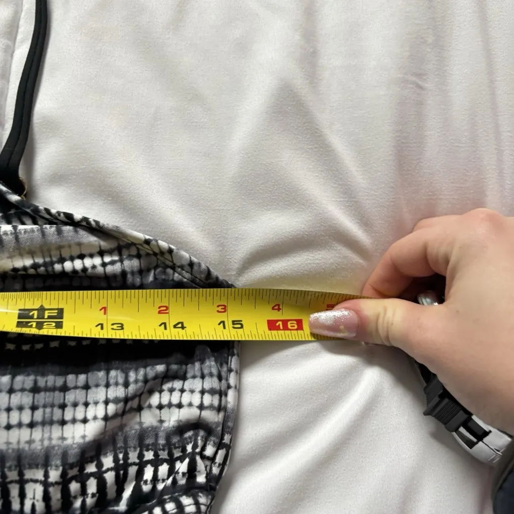 Ambrielle Womens Size XL Tankini Swim Top Bathing Suit Swimsuit Black Beach - Image 3