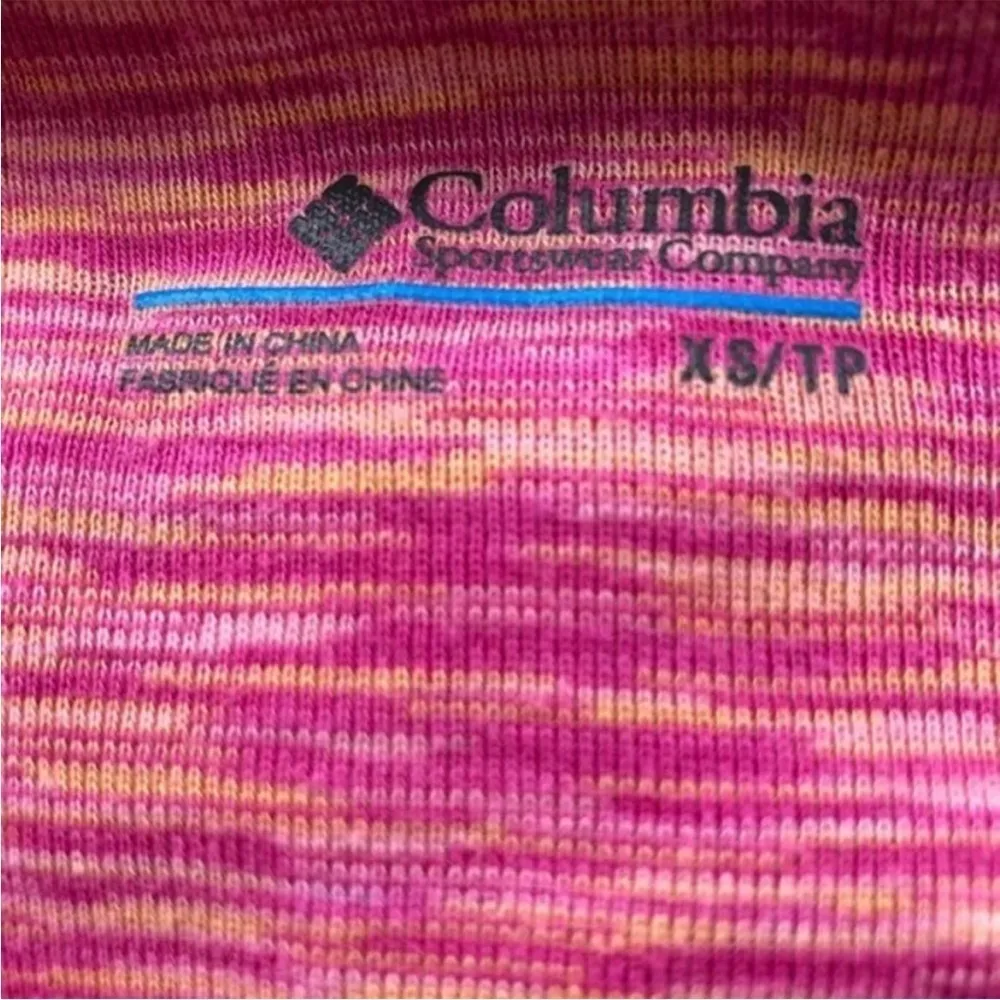Columbia Hoodie Pink Space Dye Pullover Long Sleeve Knit XS Athleisure Gym - Image 13