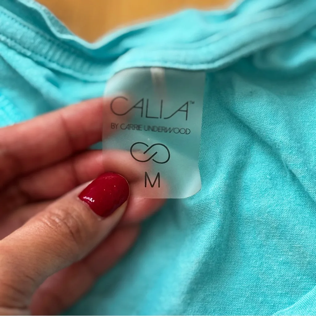 Calia Aqua Blue Ombre Sleeveless Tank Top M Activewear Running Gym Training EUC Size M - Image 5