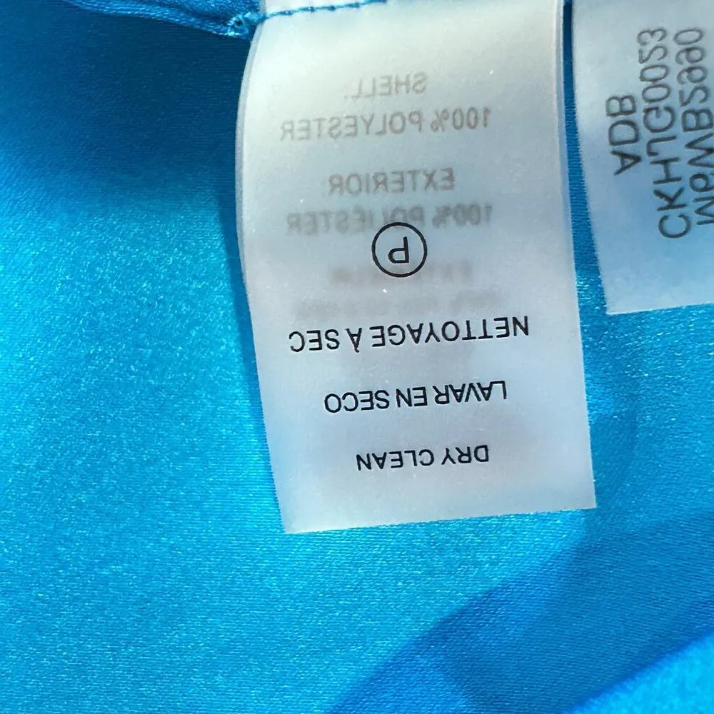 Calvin Klein Dress Womens S Blue Long Sleeve Button Down Long‎ Dress NEW - Image 9