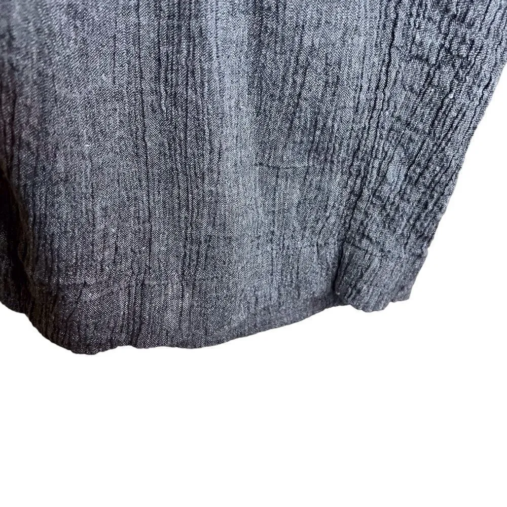 J.Jill Womens Linen Pull On Light Weight Pant Blue Pockets‎ Career Wear Size XL - Image 3