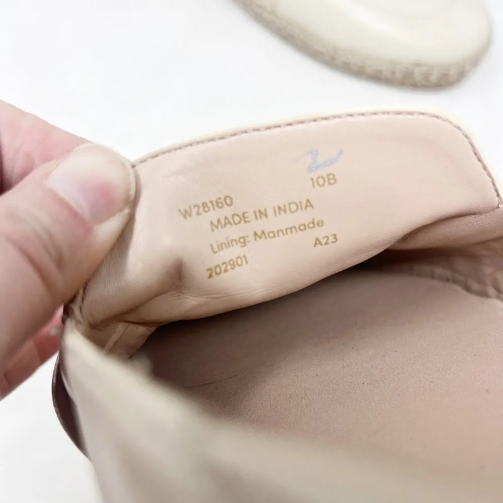 [Cole Haan] Cream Cloudfeel Knotted Leather Espadrille Loafer Flats Size 10B - Image 11