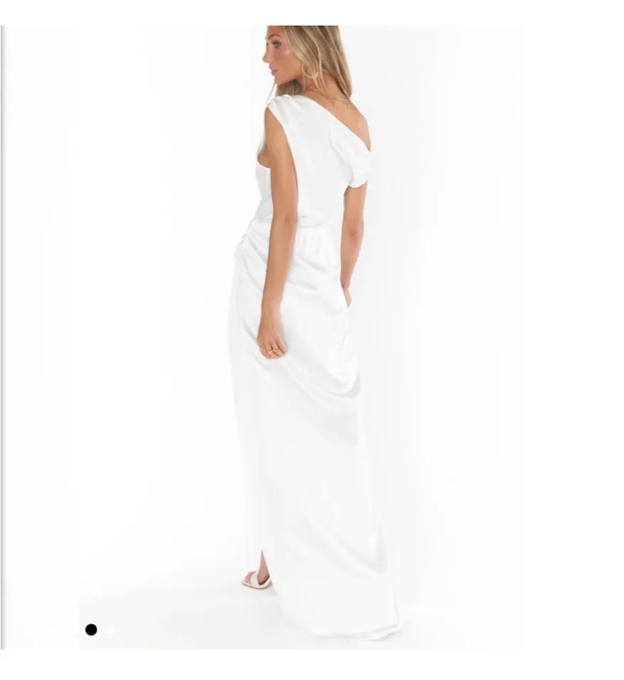 Show Me Your Mumu Jodie Maxi Dress Ivory Luxe Satin Medium - Image 2