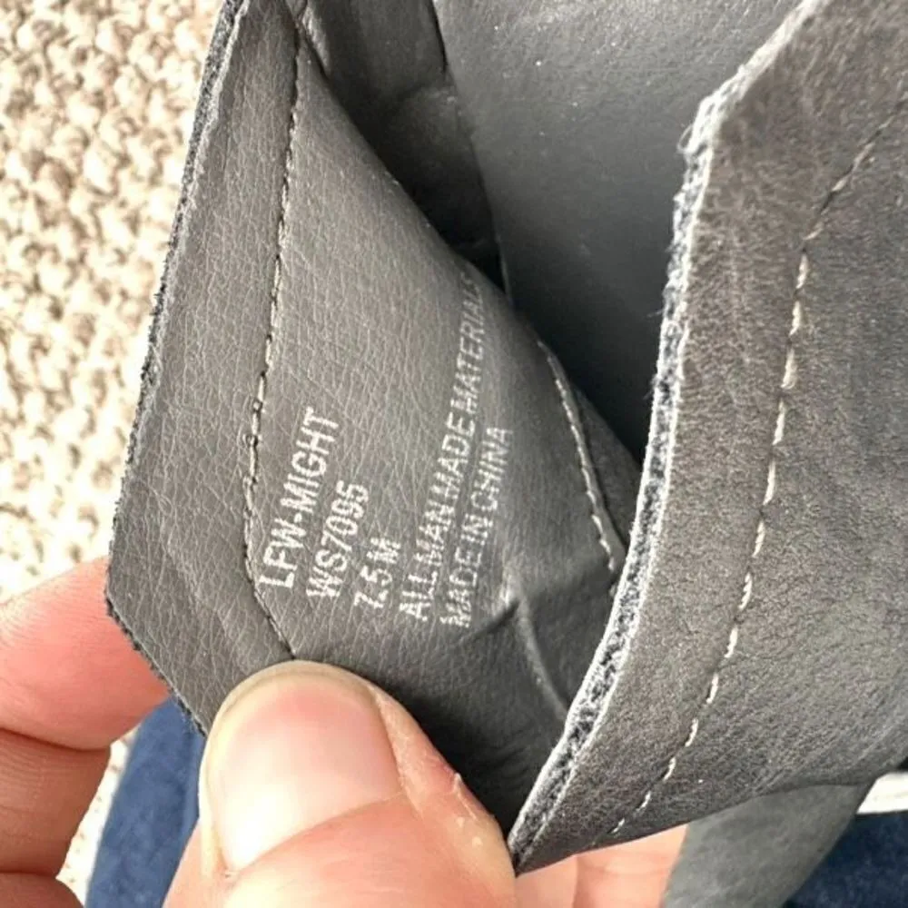 London Fog Collection faux leather split side boots booties size 7.5 charcoal - Image 3