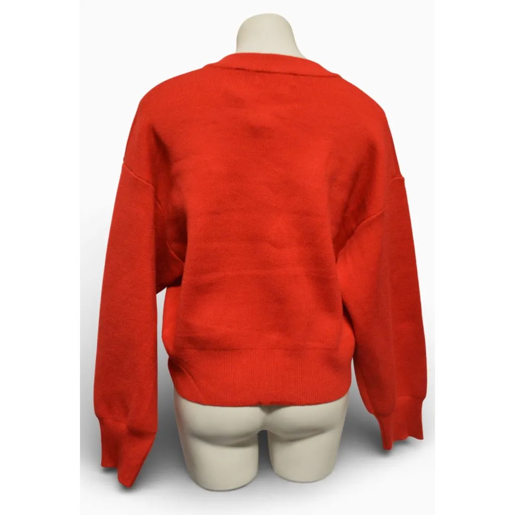 Philosophy Red Cardigan Sweater XL Heart Buttons NWT - Image 3