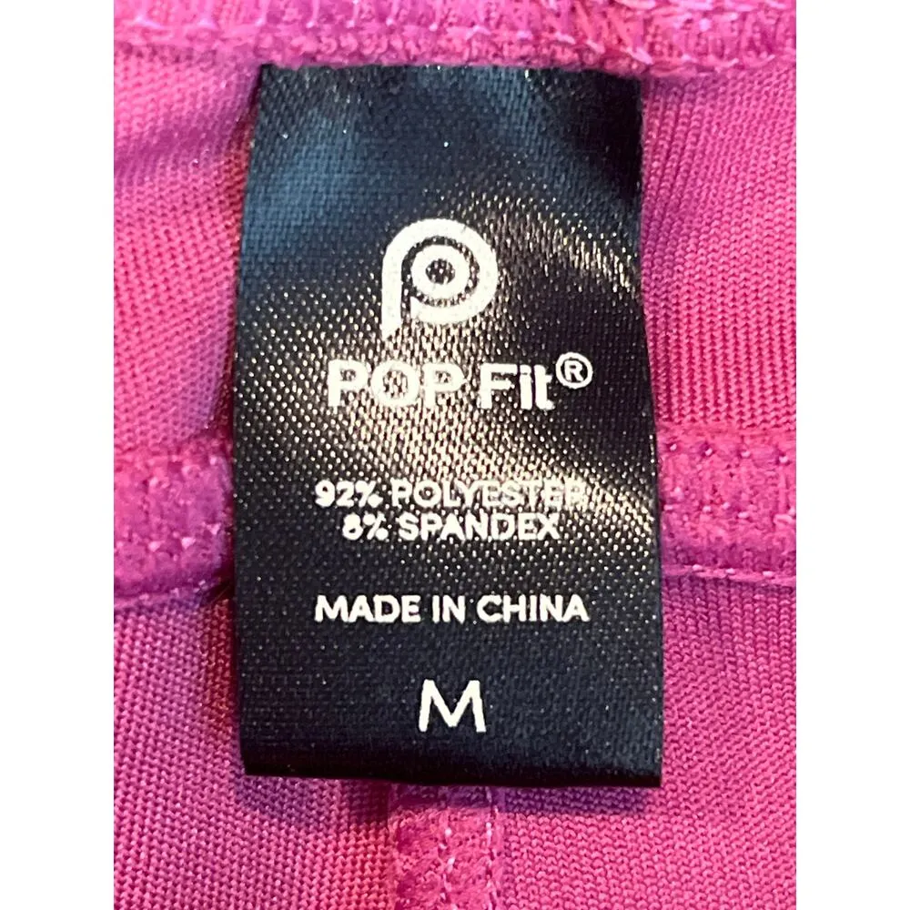 Pop Fit NEW Magenta Pink Leggings Medium - Image 5