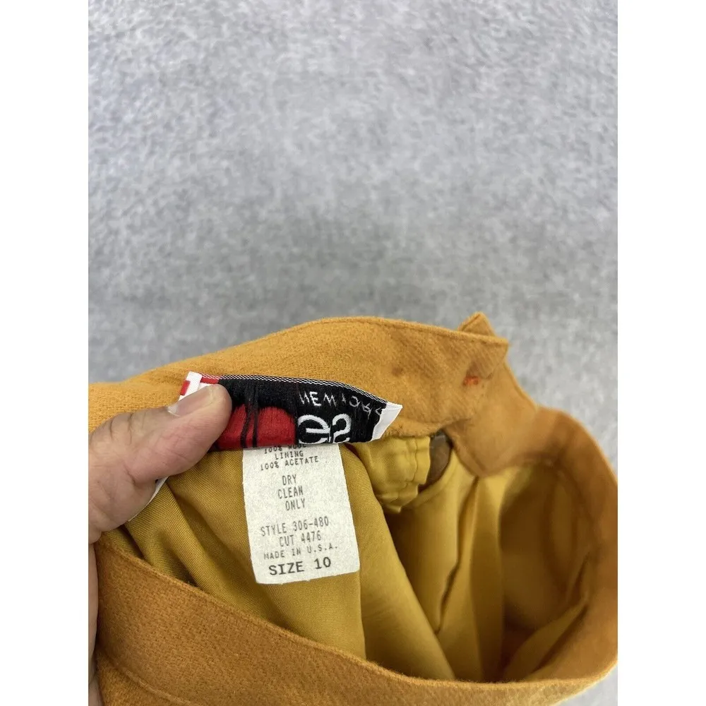 Briggs Women's Skirt Size 10 Vintage 100% Wool USA Knee Length Burnt Orange - Image 3
