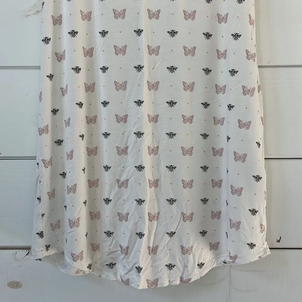 Soma Women's Cool Nights Short Sleeve Sleep Shirt Nightgown Butterfly Size XS - Image 7