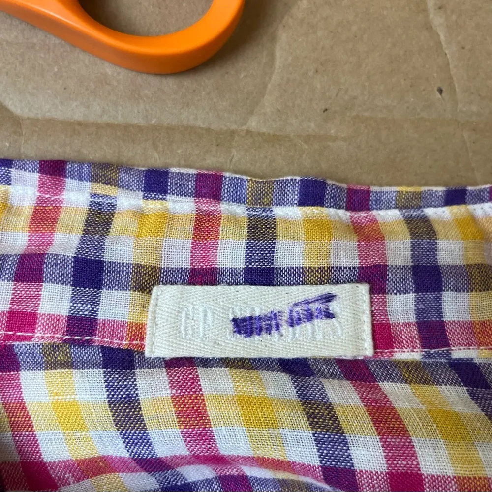 CP Shades Checkered Linen Button Down Shirt - Image 6