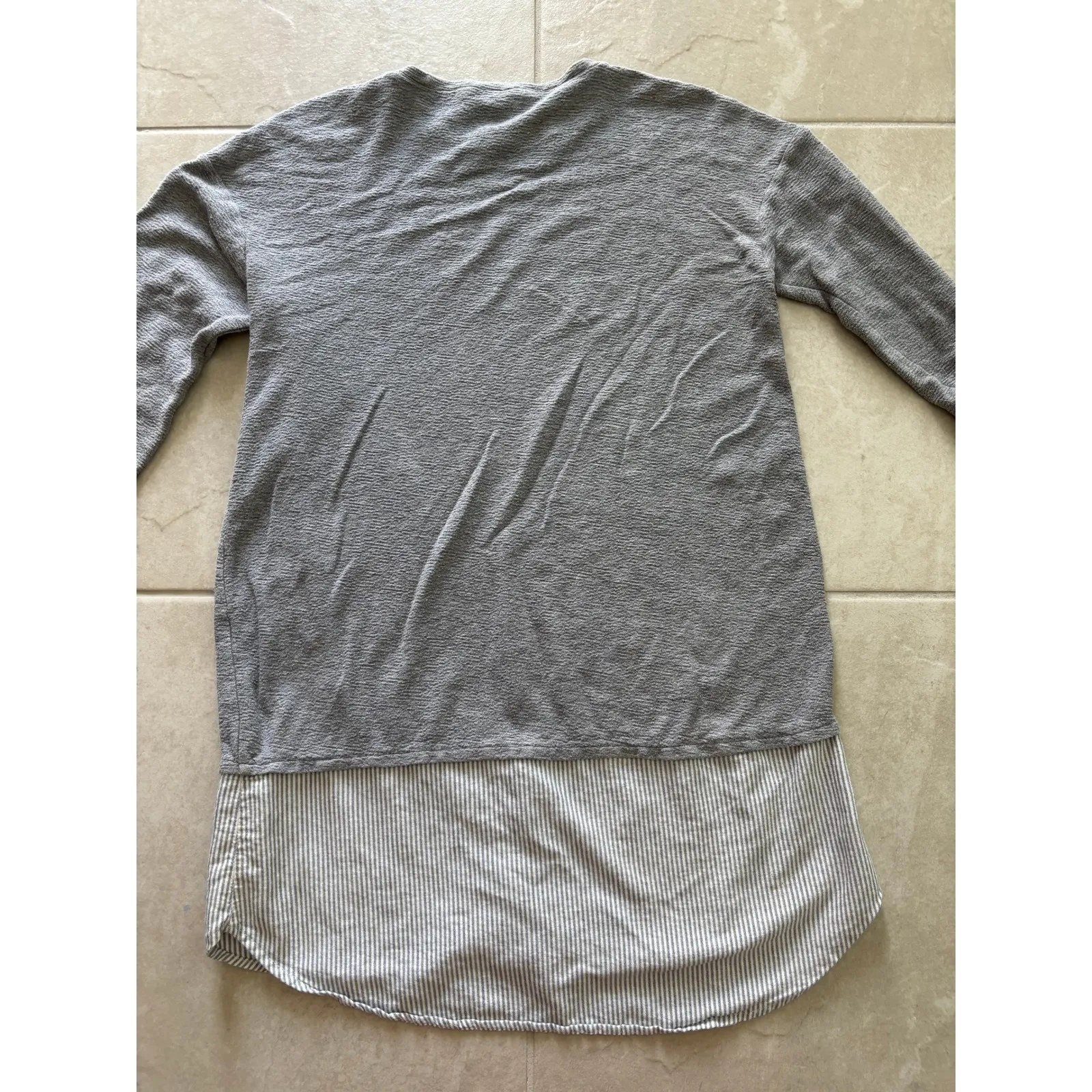 Zara Dress Womens Small‎ Gray Shirtdress Career Casual Minimalist Capsule Preppy - Image 4