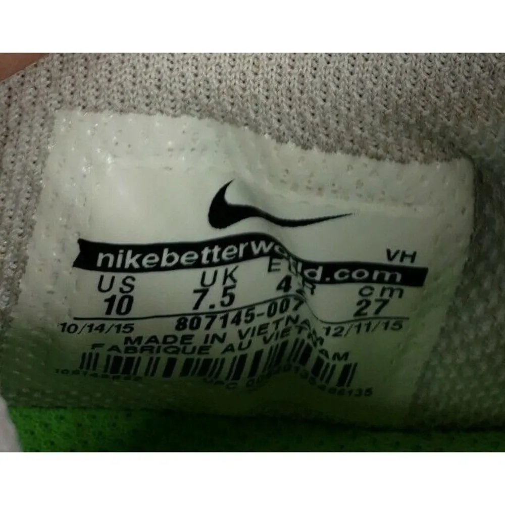 Nike Womens FS Lite Run 3 Running Shoes Size 10 Platinum/Voltage Green/Pink RARE - Image 6