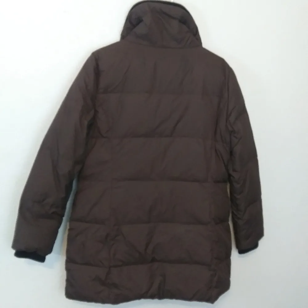 quilted puffer long coat full zipper women’s Size Medium - Image 4