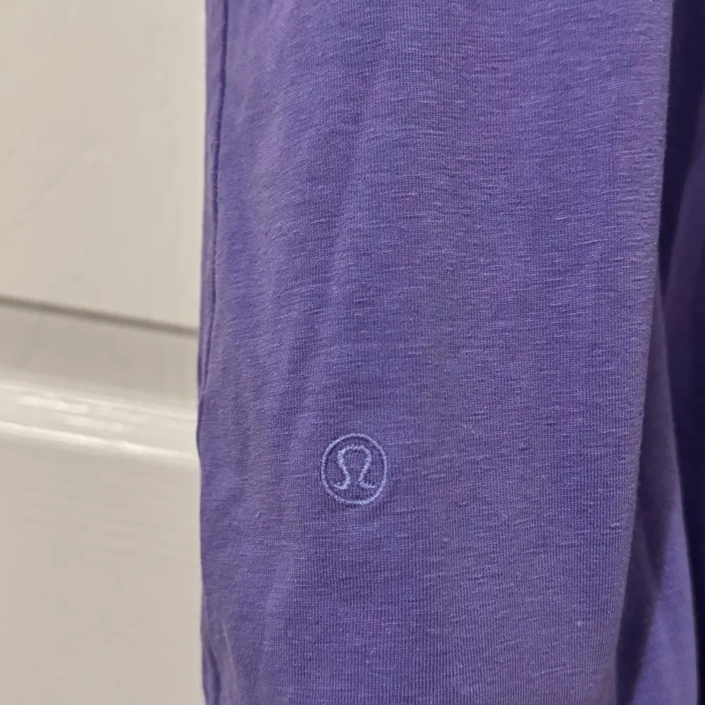 Lululemon Classic Fit Cotton Blend Scoop Dress Size 4 Purple Linen Tank Shirt - Image 7