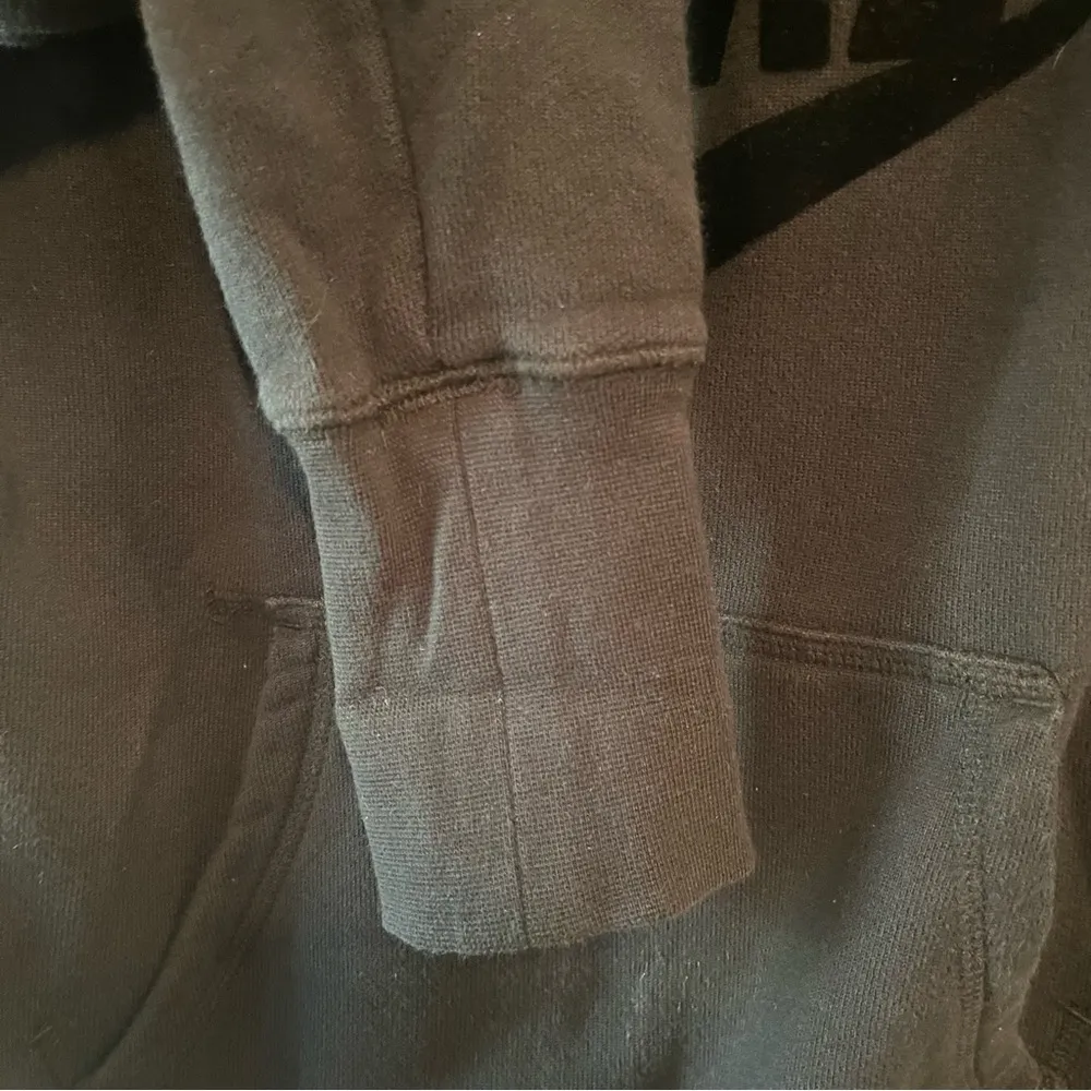 Nike Black Hoodie Small Velour Check - Image 4