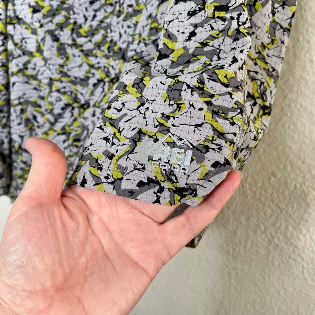 REI Co-Op Womens XL Swiftland Lined Active Running Shorts Gray Yellow - Image 9