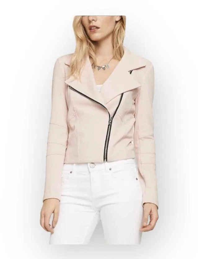 new Express ❤︎︎ Minus the Leather Knit Motorcycle Jacket ❤︎︎ Dusty Rose ❤︎︎ M - Image 14