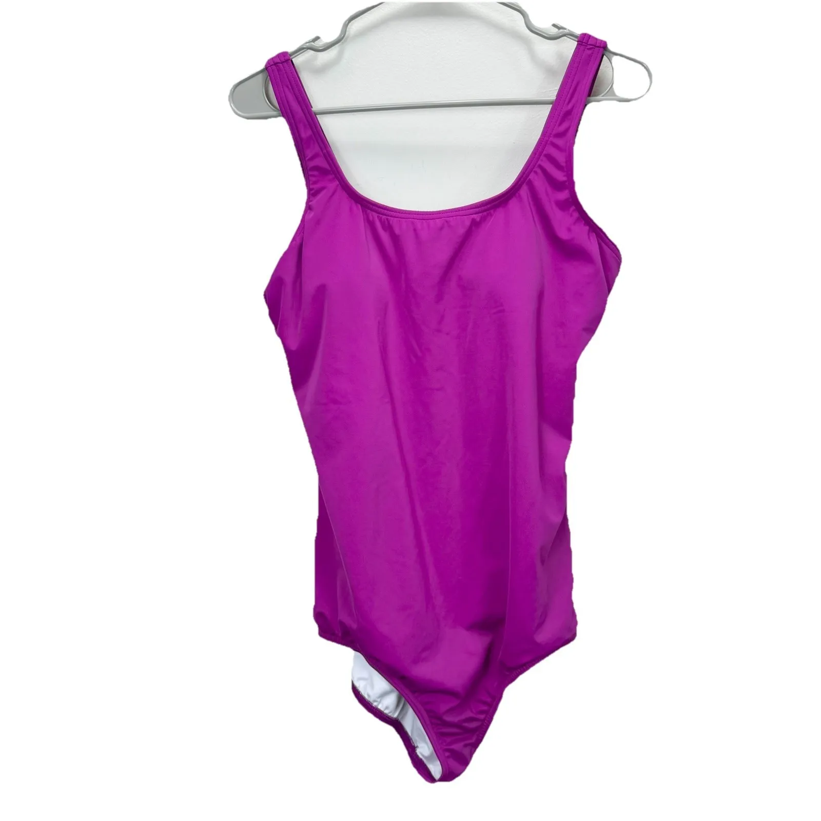 Lands End Hot Pink Tugless One Piece Soft Cup Sporty Swimsuit Size 16‎ - Image 4