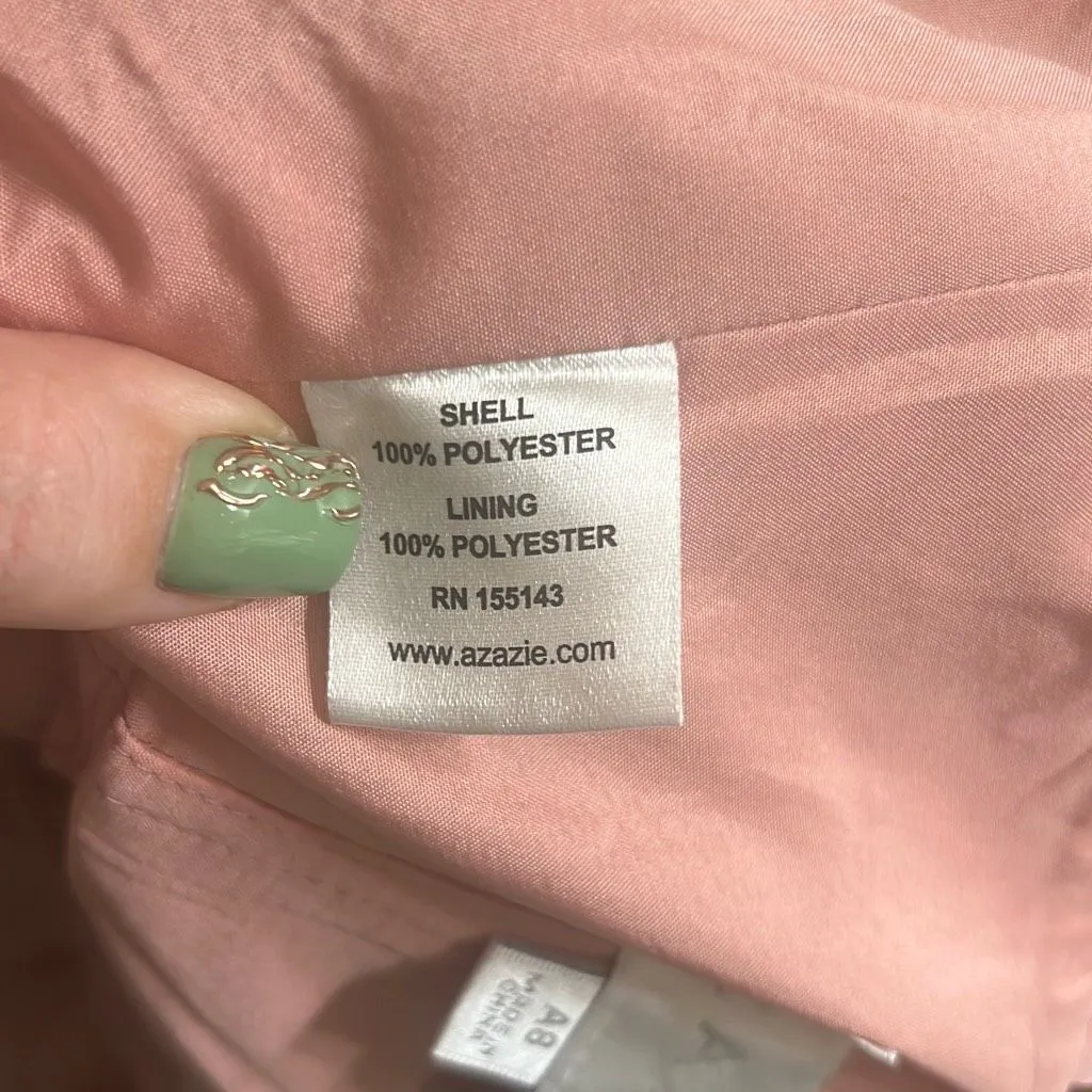 ✨AZAZIE MINA STRETCH SATIN LiGHT PINK DRESS✨ - Image 9