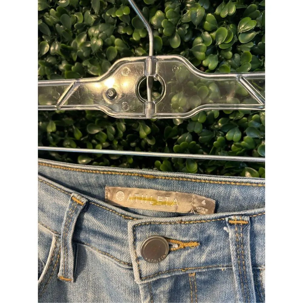 Athleta Light Wash Straight Leg Crop Jeans Sz 4 - Image 2