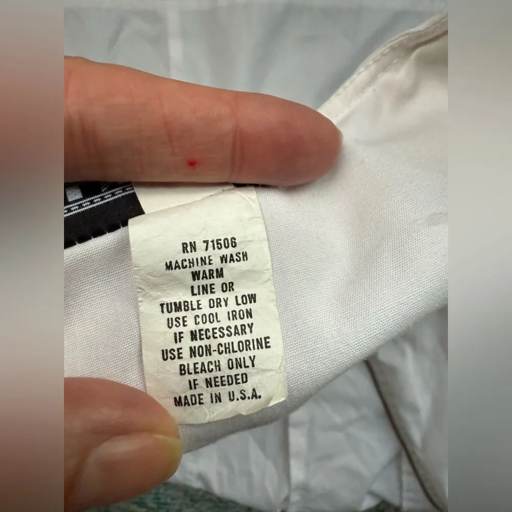 Vintage Luelle zipper front white turquoise beaded western dress, size small - Image 16