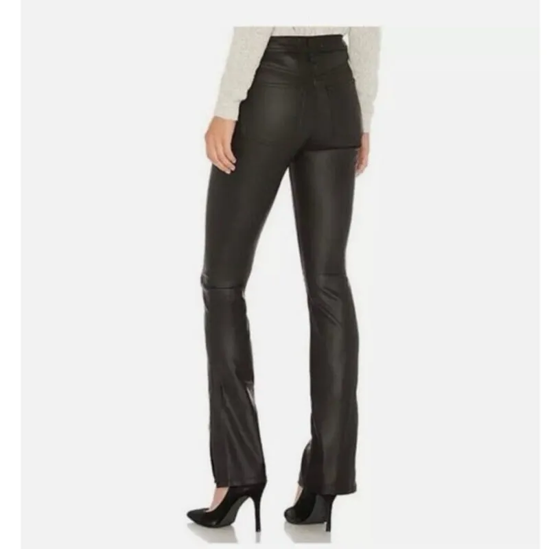 Free People x We The Free Spellbound‎ Coated Bootcut Jean in Black Size 27 - Image 4