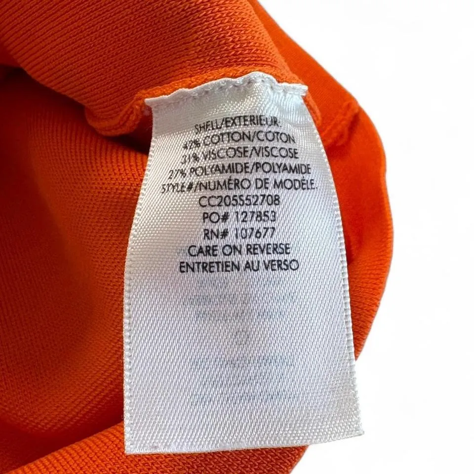 Alice + Olivia Women's Size Small Caley Crochet Puff Sleeve‎ Orange Cropped Top - Image 8