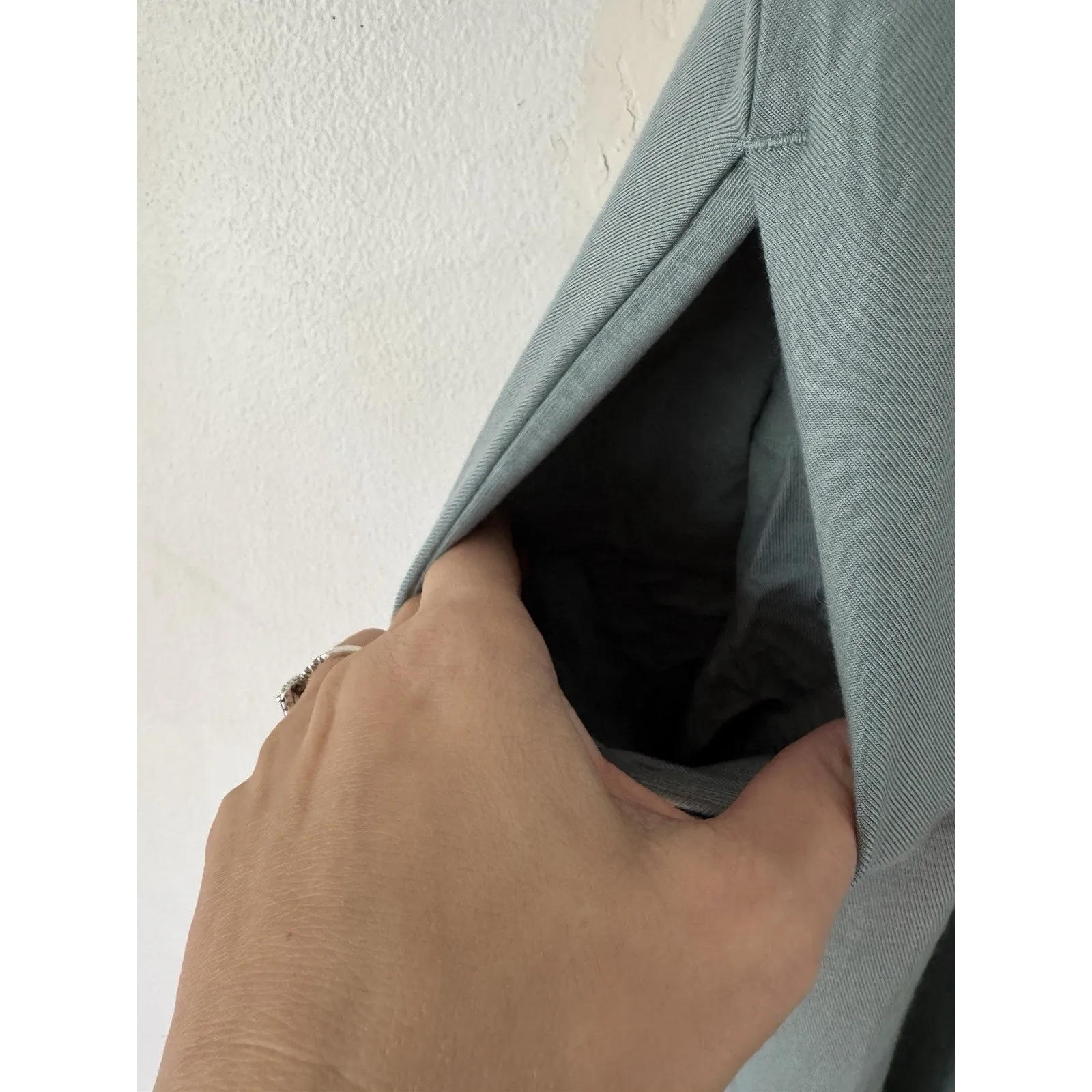 American Giant Flex Tencel Midi Dress Womens XS Blue - Image 4