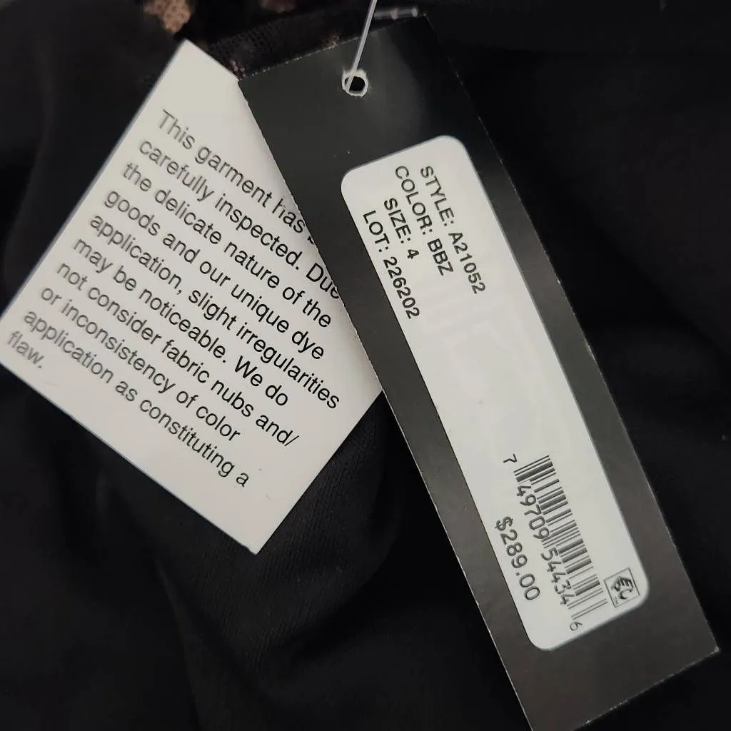 Betsy & Adam Sequin Sheath Dress NWT Size 4 Formal Black Sequin Party Dress - Image 7