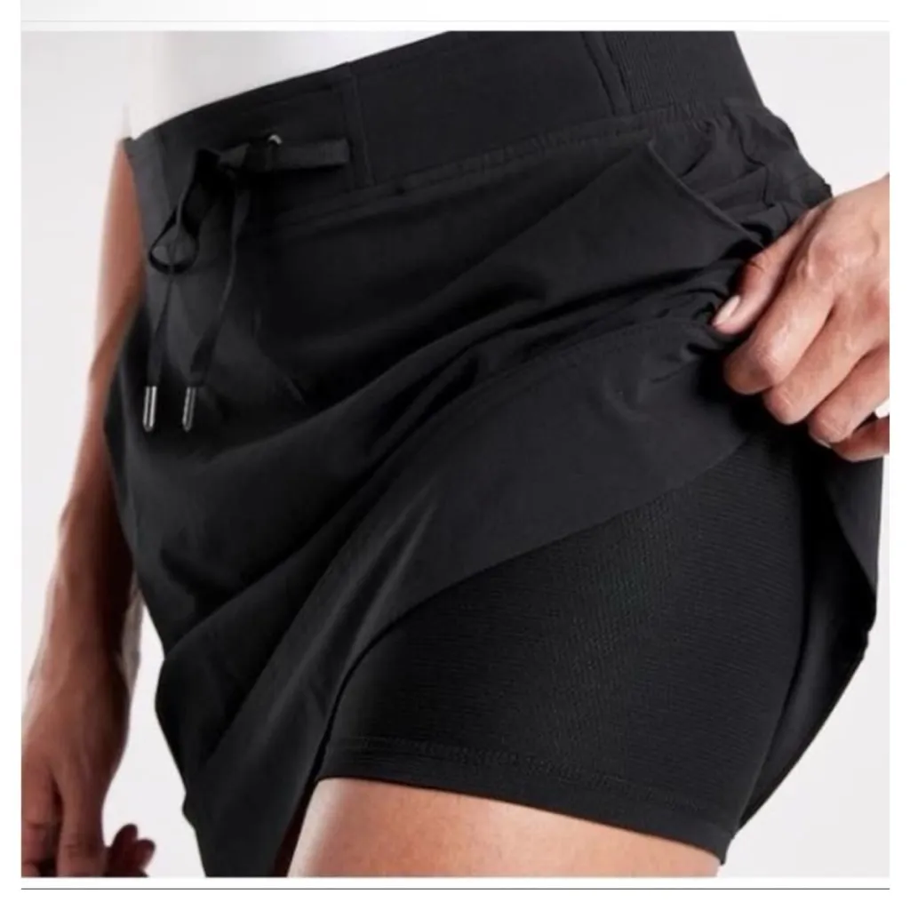 Athleta Black Midtown Active Workout Mini Skort Skirt Plus Size 1X - Image 8