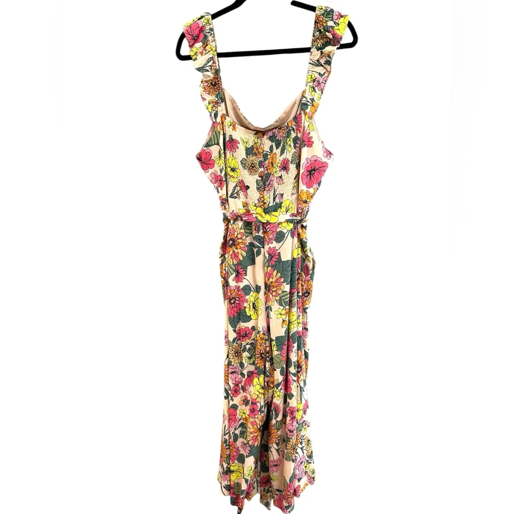 SugarLips Women’s Twiggy‎ Shell Floral Wide Leg Sleeveless Jumpsuit Curve Sz 2X - Image 2