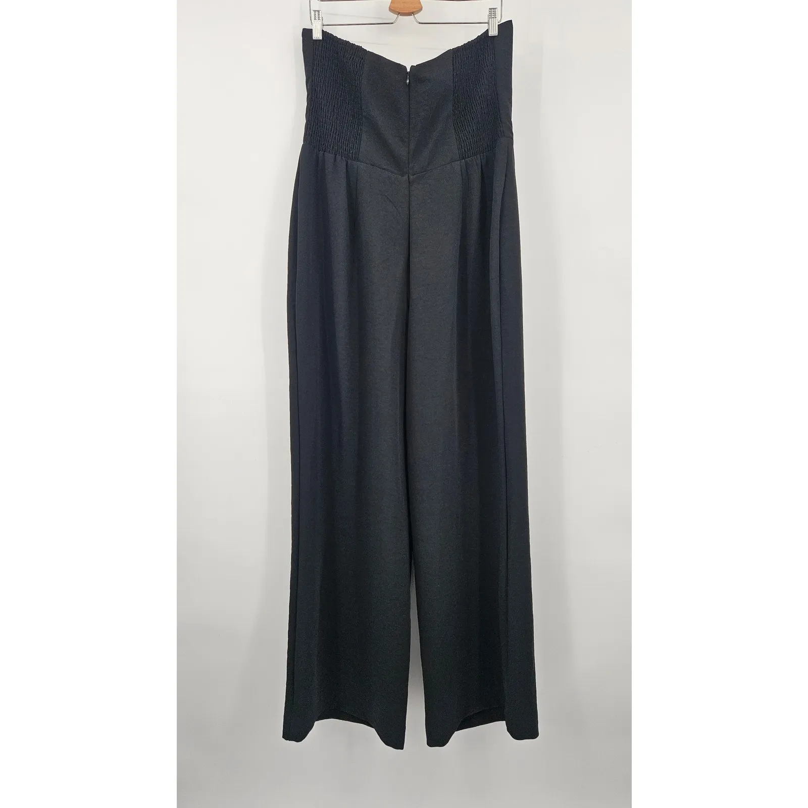 Abercrombie & Fitch‎ Strapless Premium Crepe Jumpsuit Black New with Tag - Image 8