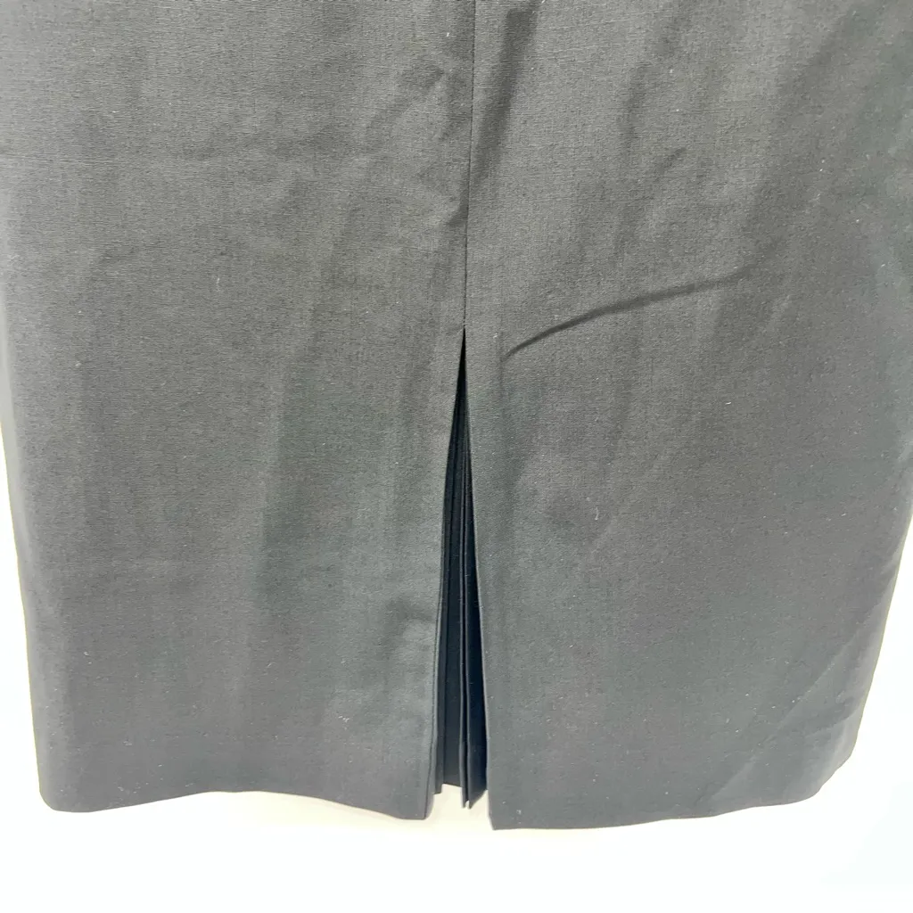 Club Monaco Classic Black Pencil Skirt w/Back Kick Pleated Vent-Size0 - Image 6