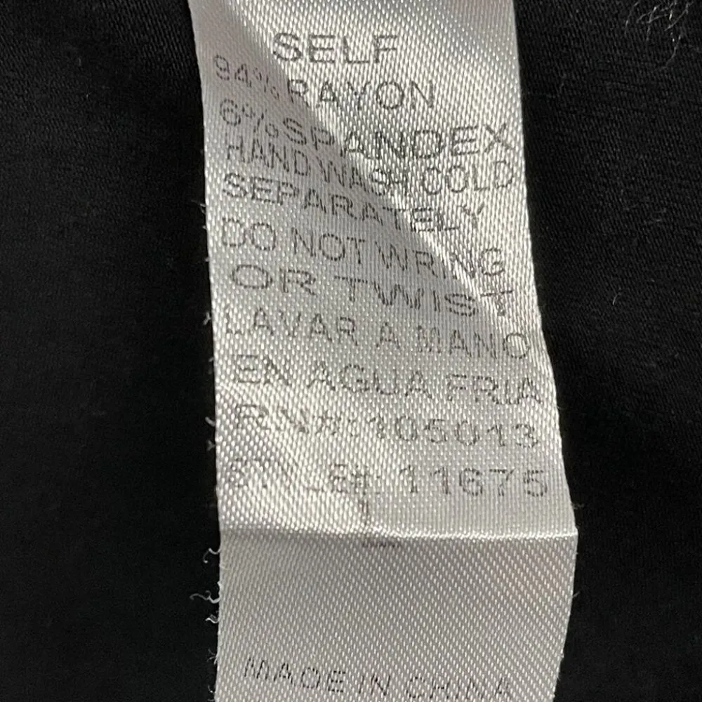 Crochet Lace Sheer Mesh Long Sleeve Swing Tunic Blouse Top Black - Image 6