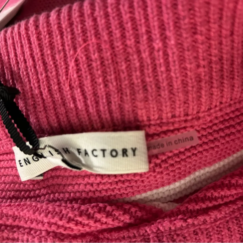 Anthropologie English Factory Pink and White Striped Midi Skirt - Image 6